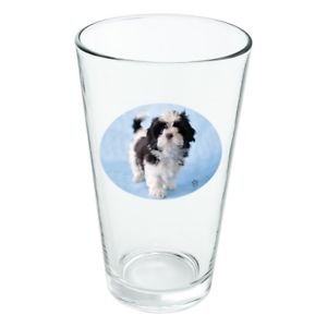 Blue Shih Tzu proud 16 oz pint glass