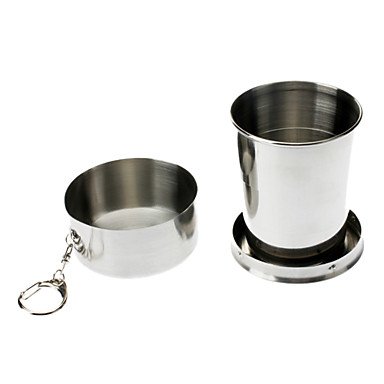 Stainless steel portable retractable cup