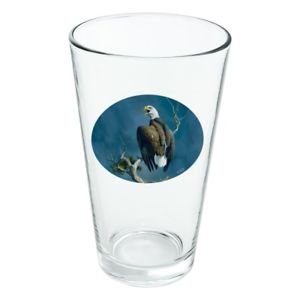 Raptor 16 oz pint glass