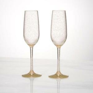 7 ounces, glitter champagne flute glass drinking vessel